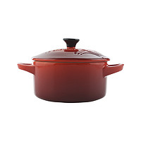 LE CREUSET 酷彩 炻瓷烤罐蒸蛋用炖盅蛋挞用烤碗埃菲尔铁塔系列 樱桃红 限量款 10cm/0.25L