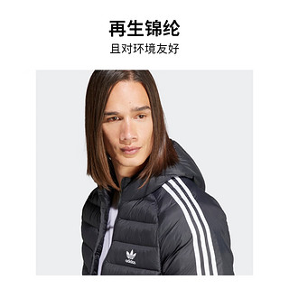 adidas阿迪达斯三叶草男装冬季运动保暖绗缝棉服面包服IL2563 黑色/白 A/XS