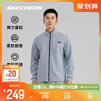 SKECHERS 斯凯奇 外套空气棉2023年冬新款男休闲运动户外跑步骑行衣