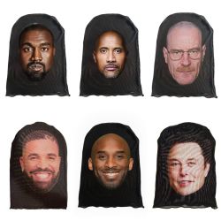 无 巴拉克拉法帽Kanye侃爷恶搞3D印花头套面具balaclava非MASKERA