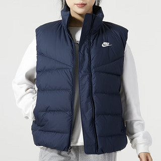 耐克（NIKE）女装 保暖运动服时尚立领羽绒服马甲背心外套 FZ1104-451 L(165/88A)