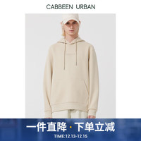 卡宾男装字母印花连帽卫衣上衣男女商场同款A2234164007 卡其色35 50/175/L