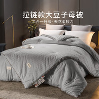 安睡宝（SOMERELLE）被子被芯大豆纤维子母二合一被褥200x230cm冬季加厚保暖10斤棉被 提花-灰 150*200cm(3.5+5.5斤)