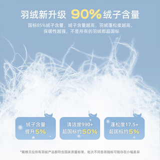戴维贝拉（DAVE＆BELLA）女童羽绒服保暖儿童上衣加厚小童外套宝宝外衣童装 爱心印花 110cm(身高100-110cm)