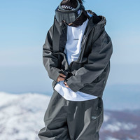John snow男女双单板滑雪服套装潮牌韩国宽松防水保暖杜邦棉