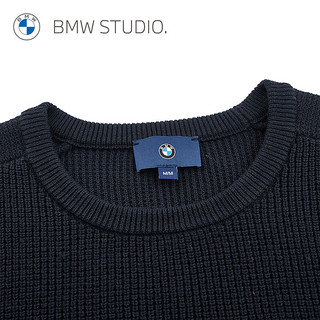 BMW Studio宝马studio 秋冬男装针织长袖圆领套头衫 NAVY L