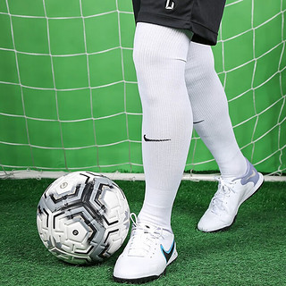 耐克NIKE基础长筒白色防滑耐磨透气足球袜子 DH6622-100 （24-26cm）