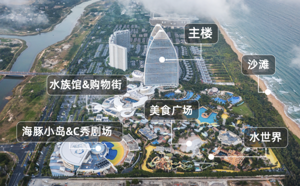 爆款来了，含水世界水族馆畅玩！三亚亚特兰蒂斯酒店 海景大床房/双床房2晚连住套餐（含双早+2大2小水世界水族馆畅玩+双人C秀观演门票）