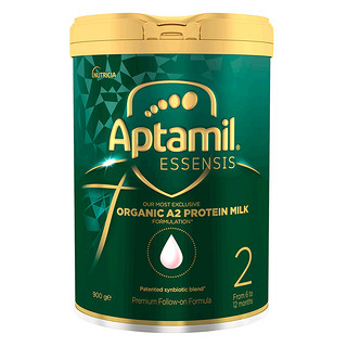 Aptamil 爱他美 黑钻奇迹绿罐有机a2澳洲进口婴儿益生菌奶粉2段 900g