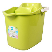 CHAHUA 茶花 拖把桶清洁桶手压拖布墩布挤水桶拖拧干水桶居家好用手提拖地桶 草绿色