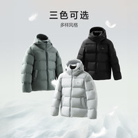 HLA 海澜之家 山不在高面包羽绒服新黑保暖加厚外套男