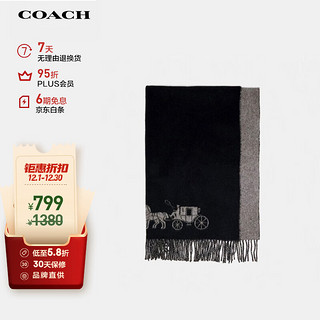 COACH 蔻驰 中性款围巾黑色羊毛4622BKHG