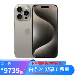 Apple 苹果 iPhone 15 Pro Max 全网通 5G 手机 双卡双待 原色钛金属 256GB