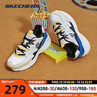 斯凯奇（Skechers）女鞋 23冬季运动鞋舒适透气时尚潮流休闲鞋复古厚底熊猫鞋 白色/多彩色/晒图返5 5/35/220