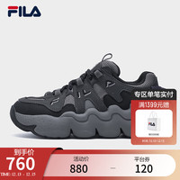 斐乐(FILA)女鞋PANINI复古运动鞋2024春款帕尼尼篮球鞋休闲鞋 锻铁灰/木炭灰-BC 40