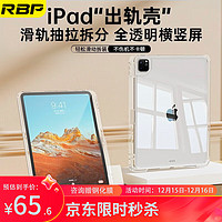 RBP ipad air5保护套带笔槽air4保护壳20/22款10.9英寸脱轨拆分离透明亚克力全包防弯防摔皮套