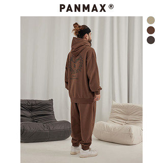 潘·麦克斯（PANMAX）PANMAX大码男装美式休闲重磅卫裤休闲长裤男生裤子百搭宽松潮 深棕色 2XL