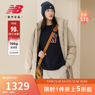 new balance 男款经典简约鸭绒连帽户外羽绒服NPD43191 LBE S