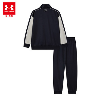 安德玛（Under Armour）儿童套装秋季休闲男童裤子针织运动套装 黑色 160cm