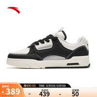 ANTA 安踏 骜杰丨王一博同款板鞋女鞋潮流厚底休闲运动鞋女12241804 基础黑/象牙白-6 38