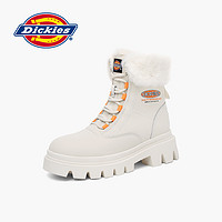 Dickies 帝客 马丁靴女2023年冬季加绒保暖雪地靴厚底短靴增高工装靴女