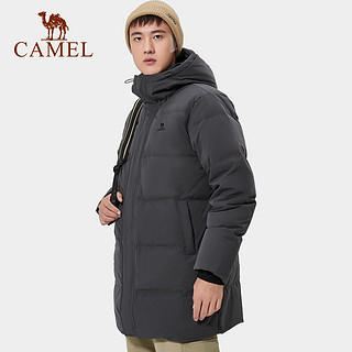 CAMEL 骆驼 户外女士羽绒服中长款冬季加厚保暖连帽防风防泼水外套