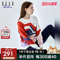 ELLE Active 2022秋装新款时尚卫衣女趣味设计感印花减龄套头衫潮