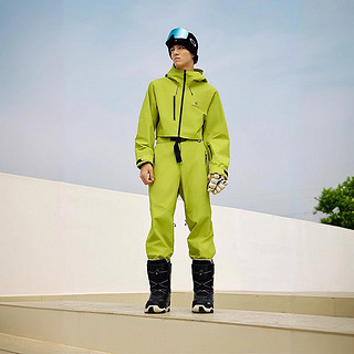 探路者（TOREAD）滑雪裤冬户外男女通款二合一迷彩分体滑雪服保暖套装 迷彩印花黑色 S
