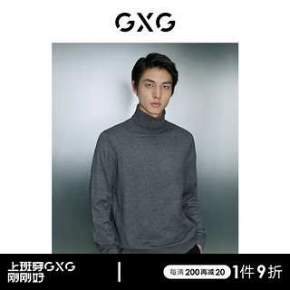 GXG 男装商场同款深灰色高领毛衫冬季GD1101328IYX 深灰色 185/XXL