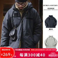 马登 MADEN工装 复古连帽棉衣男防寒保暖作战服宽松外套冬季 藏蓝 L