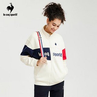 乐卡克（Le coq sportif）法国公鸡男女款冬针织外套运动夹克风衣CB-5650233 原白色/WAS XS