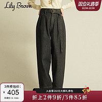 Lily Brown 春夏  简约宽松显瘦腰带锥形牛仔裤LWFP211068