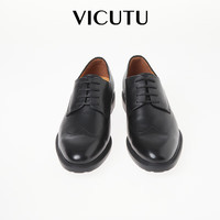 威可多(VICUTU)正装皮鞋男冬西裤礼服休闲裤百搭黑色男鞋VBW23391266 黑色 42