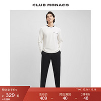 CLUB MONACO 摩纳哥会馆 男装罗纹拼色圆领口袋长袖简约T恤