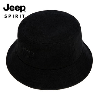 吉普（JEEP）帽子男女士冬季加绒加厚保暖渔夫帽款冬帽钓鱼帽运动骑行户外男帽A0603 黑色
