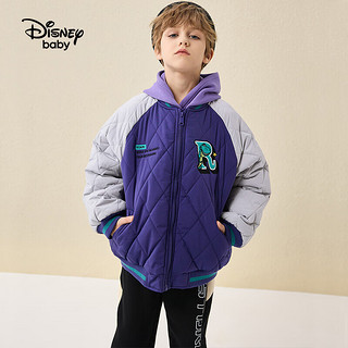 迪士尼（DISNEY）梭织棒球棉服外套童装儿童男童23冬DB341JE01太空紫160