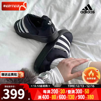  adidas/阿迪达斯 女士凉拖  三叶草/蓬蓬鞋/黑色 36.5 码