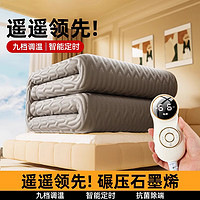 YUZHAOLIN 俞兆林 水暖电热毯床垫自动断电双人双控数显调温灰色电褥子2*1.8米