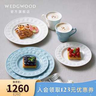 WEDGWOOD 欢愉假日蓝白两人食6件套西餐陶瓷餐具碗碟家用  欢愉假日两人食西餐套组 6头