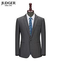 庄吉（Judger）秋冬磨毛厚款男士纯羊毛套装西服上衣商务正装西装外套 深灰色 078A/2.34尺配套西裤