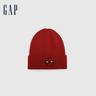 Gap【蜘蛛侠联名】男童秋季2023针织帽775014儿童装毛线帽 红色 6-14岁 L/XL