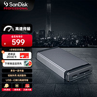 SanDisk professional 闪迪大师 PRO-READER SD读卡器USB兼容Type-C高速传输多插槽高性能支持SD和microSD