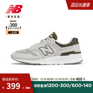 new balance NB官方23新款997H系列男鞋女鞋复古简约运动休闲鞋 浅灰色 CM997HQL 42