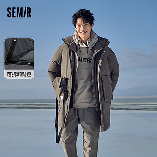 Semir 森马 羽绒服女长款保暖冬宽松外套防水男棉服潮