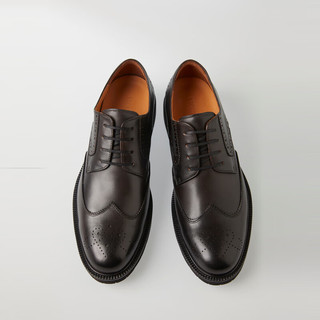 威可多（VICUTU）男士正装皮鞋礼服商务休闲西装百搭男鞋VRW23391555 棕色 38
