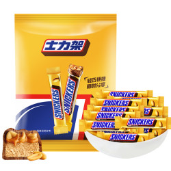 士力架糖果巧克力_SNICKERS 士力架 小金条21.5gX20条花生夹心巧克力能量棒糖果休闲 多人团多少钱-什么值得买