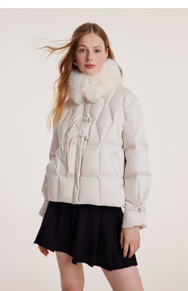 歌莉娅 冬季 短款盘扣羽绒服鹅绒服 1bcr8b570 53r椒红(预计11月28日