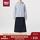 MUJI 無印良品 无印良品（MUJI）女式 长毛抓绒 连帽衫  浅蓝色 女式M