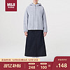 MUJI 無印良品 无印良品（MUJI）女式 长毛抓绒 连帽衫 浅蓝色 女式M