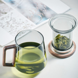 LVDAYS 绿拾光 日式空灵泡茶杯 透明圆趣款 525ML